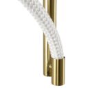 kelvo® GLOW 61682 Μοντέρνο Φωτιστικό Τοίχου – Απλίκα LED 24W 2400lm 360° AC 220-240V IP20 Ρυθμιζόμενο Λευκό CCT με On/Off 2700K/4500K/6000K – Lumileds SMD Chip – Χρυσό Πλατίνα & Λευκό Νήμα – Μ30 x Π15 x Υ70cm – 3 Χρόνια Εγγύηση