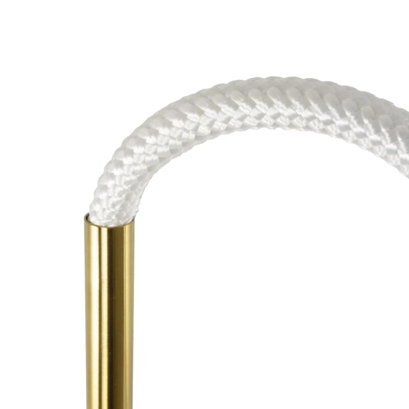 kelvo® GLOW 61682 Μοντέρνο Φωτιστικό Τοίχου – Απλίκα LED 24W 2400lm 360° AC 220-240V IP20 Ρυθμιζόμενο Λευκό CCT με On/Off 2700K/4500K/6000K – Lumileds SMD Chip – Χρυσό Πλατίνα & Λευκό Νήμα – Μ30 x Π15 x Υ70cm – 3 Χρόνια Εγγύηση