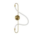 kelvo® GLOW 61683 Μοντέρνο Φωτιστικό Τοίχου – Απλίκα LED 18W 1800lm 360° AC 220-240V IP20 Ρυθμιζόμενο Λευκό CCT με On/Off 2700K/4500K/6000K – Lumileds SMD Chip – Χρυσό Πλατίνα & Λευκό Νήμα – Μ30 x Π15 x Υ70cm – 3 Χρόνια Εγγύηση