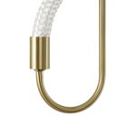 kelvo® GLOW 61683 Μοντέρνο Φωτιστικό Τοίχου – Απλίκα LED 18W 1800lm 360° AC 220-240V IP20 Ρυθμιζόμενο Λευκό CCT με On/Off 2700K/4500K/6000K – Lumileds SMD Chip – Χρυσό Πλατίνα & Λευκό Νήμα – Μ30 x Π15 x Υ70cm – 3 Χρόνια Εγγύηση