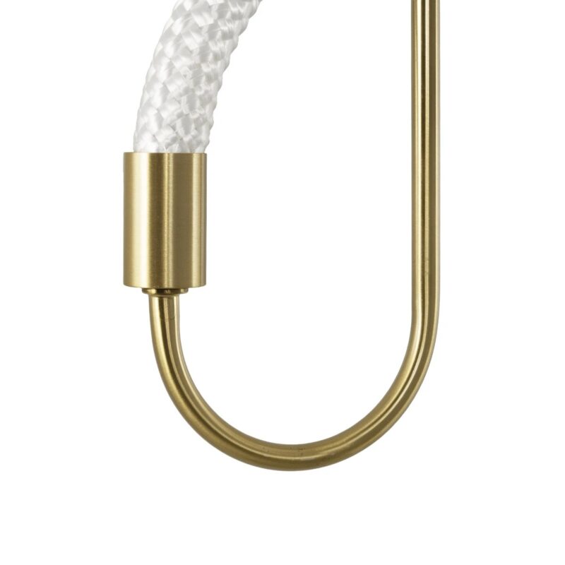 kelvo® GLOW 61683 Μοντέρνο Φωτιστικό Τοίχου – Απλίκα LED 18W 1800lm 360° AC 220-240V IP20 Ρυθμιζόμενο Λευκό CCT με On/Off 2700K/4500K/6000K – Lumileds SMD Chip – Χρυσό Πλατίνα & Λευκό Νήμα – Μ30 x Π15 x Υ70cm – 3 Χρόνια Εγγύηση