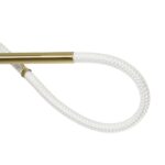 kelvo® GLOW 61684 Μοντέρνο Φωτιστικό Οροφής LED 18W 1800lm 360° AC 220-240V IP20 Ρυθμιζόμενο Λευκό CCT με On/Off 2700K/4500K/6000K – Lumileds SMD Chip – Χρυσό Πλατίνα & Λευκό Νήμα – Μ65 x Π30 x Υ30cm – 3 Χρόνια Εγγύηση