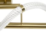 kelvo® GLOW 61684 Μοντέρνο Φωτιστικό Οροφής LED 18W 1800lm 360° AC 220-240V IP20 Ρυθμιζόμενο Λευκό CCT με On/Off 2700K/4500K/6000K – Lumileds SMD Chip – Χρυσό Πλατίνα & Λευκό Νήμα – Μ65 x Π30 x Υ30cm – 3 Χρόνια Εγγύηση