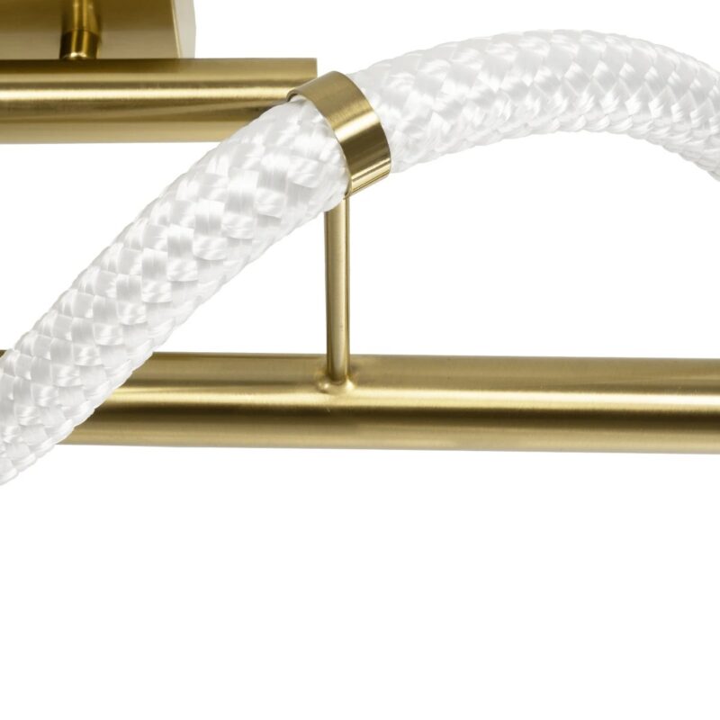 kelvo® GLOW 61684 Μοντέρνο Φωτιστικό Οροφής LED 18W 1800lm 360° AC 220-240V IP20 Ρυθμιζόμενο Λευκό CCT με On/Off 2700K/4500K/6000K – Lumileds SMD Chip – Χρυσό Πλατίνα & Λευκό Νήμα – Μ65 x Π30 x Υ30cm – 3 Χρόνια Εγγύηση