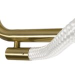 kelvo® GLOW 61684 Μοντέρνο Φωτιστικό Οροφής LED 18W 1800lm 360° AC 220-240V IP20 Ρυθμιζόμενο Λευκό CCT με On/Off 2700K/4500K/6000K – Lumileds SMD Chip – Χρυσό Πλατίνα & Λευκό Νήμα – Μ65 x Π30 x Υ30cm – 3 Χρόνια Εγγύηση