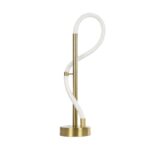 kelvo® GLOW 61685 Μοντέρνο Επιτραπέζιο Φωτιστικό Πορτατίφ LED 18W 1800lm 360° AC 220-240V IP20 Ρυθμιζόμενο Λευκό CCT με Αφή 2700K/4500K/6000K Dimmable – Lumileds SMD Chip – Χρυσό Πλατίνα & Λευκό Νήμα – Μ30 x Π30 x Υ60cm – 3 Χρόνια Εγγύηση