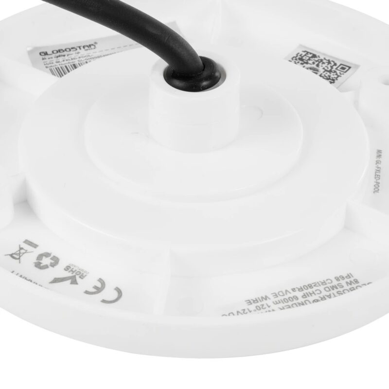 GLOBOSTAR® POOLARTY 61717 Υποβρύχιο Φωτιστικό για Σιντριβάνια/Πισίνες LED 8W 560lm 120° DC 12V Αδιάβροχο IP68 Μπλε Dimmable – Bridgelux SMD Chip – 1m VDE Rubber Καλώδιο – Μ13 x Π13 x Υ2cm – 3 Χρόνια Εγγύηση