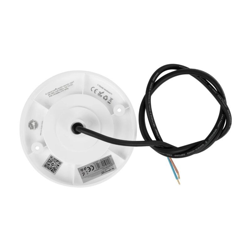 GLOBOSTAR® POOLARTY 61717 Υποβρύχιο Φωτιστικό για Σιντριβάνια/Πισίνες LED 8W 560lm 120° DC 12V Αδιάβροχο IP68 Μπλε Dimmable – Bridgelux SMD Chip – 1m VDE Rubber Καλώδιο – Μ13 x Π13 x Υ2cm – 3 Χρόνια Εγγύηση