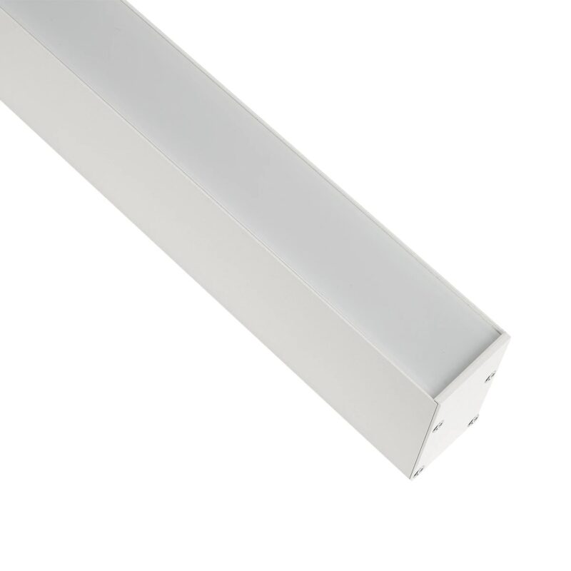 GLOBOSTAR® ALP-LINEAR LUMILINE 61763-3M Επιφανειακό / Κρεμαστό / Επιτοίχιο Προφίλ Αλουμινίου με Λευκό Γαλακτερό Πατητό Κάλυμμα για Ταινίες LED IP20 – Λευκό Ματ – Μ300 x Π3.5 x Υ7cm