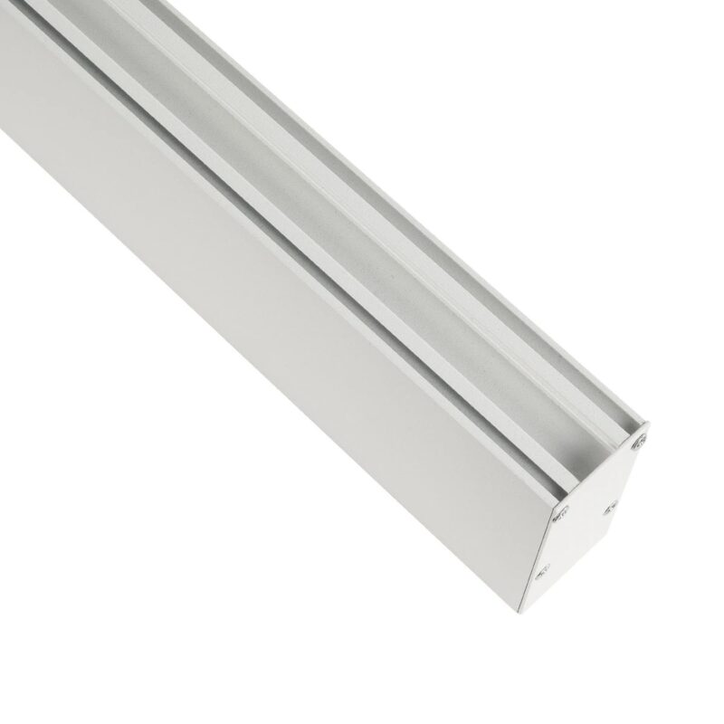 GLOBOSTAR® ALP-LINEAR LUMILINE 61763-3M Επιφανειακό / Κρεμαστό / Επιτοίχιο Προφίλ Αλουμινίου με Λευκό Γαλακτερό Πατητό Κάλυμμα για Ταινίες LED IP20 – Λευκό Ματ – Μ300 x Π3.5 x Υ7cm