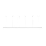 GLOBOSTAR® ALP-LINEAR LUMILINE 61763-3M Επιφανειακό / Κρεμαστό / Επιτοίχιο Προφίλ Αλουμινίου με Λευκό Γαλακτερό Πατητό Κάλυμμα για Ταινίες LED IP20 – Λευκό Ματ – Μ300 x Π3.5 x Υ7cm