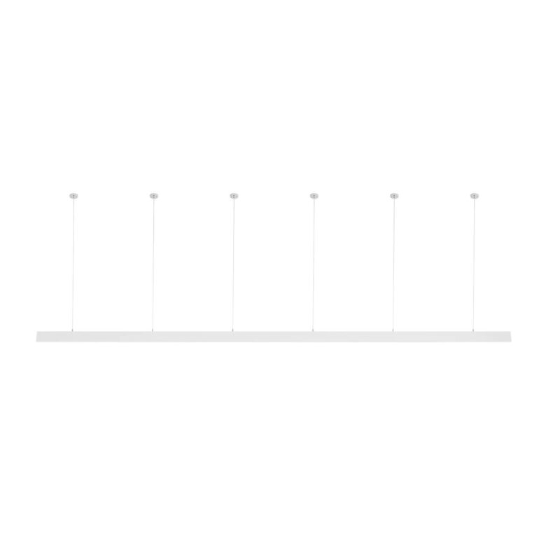 GLOBOSTAR® ALP-LINEAR LUMILINE 61763-3M Επιφανειακό / Κρεμαστό / Επιτοίχιο Προφίλ Αλουμινίου με Λευκό Γαλακτερό Πατητό Κάλυμμα για Ταινίες LED IP20 – Λευκό Ματ – Μ300 x Π3.5 x Υ7cm