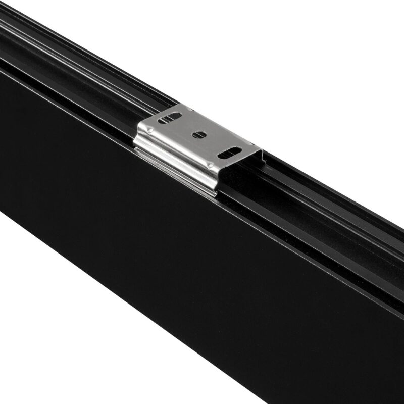 GLOBOSTAR® ALP-LINEAR LUMILINE 61764-3M Επιφανειακό / Κρεμαστό / Επιτοίχιο Προφίλ Αλουμινίου με Λευκό Γαλακτερό Πατητό Κάλυμμα για Ταινίες LED IP20 – Μαύρο Ματ – Μ300 x Π3.5 x Υ7cm