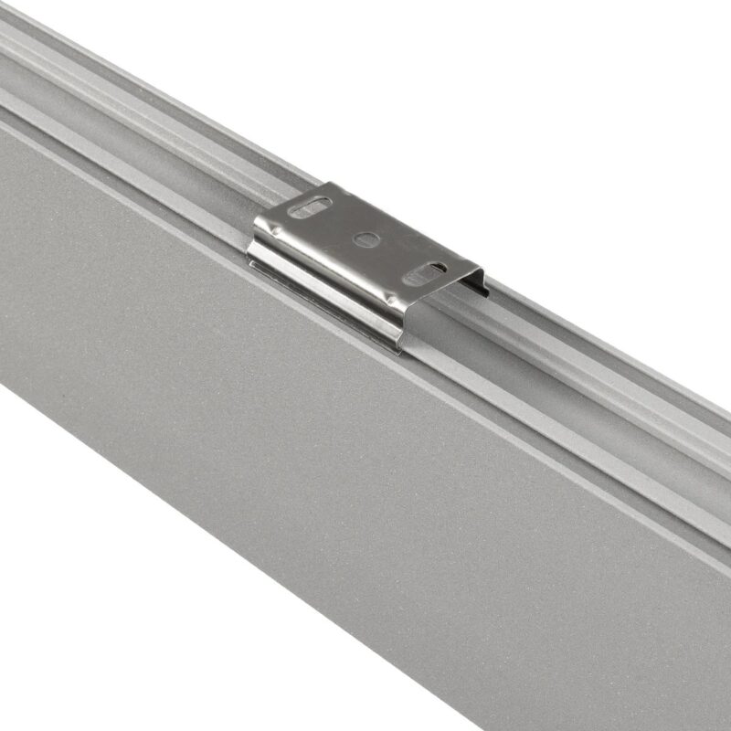 GLOBOSTAR® ALP-LINEAR LUMILINE 61765-3M Επιφανειακό / Κρεμαστό / Επιτοίχιο Προφίλ Αλουμινίου με Λευκό Γαλακτερό Πατητό Κάλυμμα για Ταινίες LED IP20 – Γκρι Ανθρακί Ματ – Μ300 x Π3.5 x Υ7cm