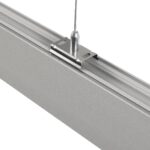 GLOBOSTAR® ALP-LINEAR LUMILINE 61765-3M Επιφανειακό / Κρεμαστό / Επιτοίχιο Προφίλ Αλουμινίου με Λευκό Γαλακτερό Πατητό Κάλυμμα για Ταινίες LED IP20 – Γκρι Ανθρακί Ματ – Μ300 x Π3.5 x Υ7cm