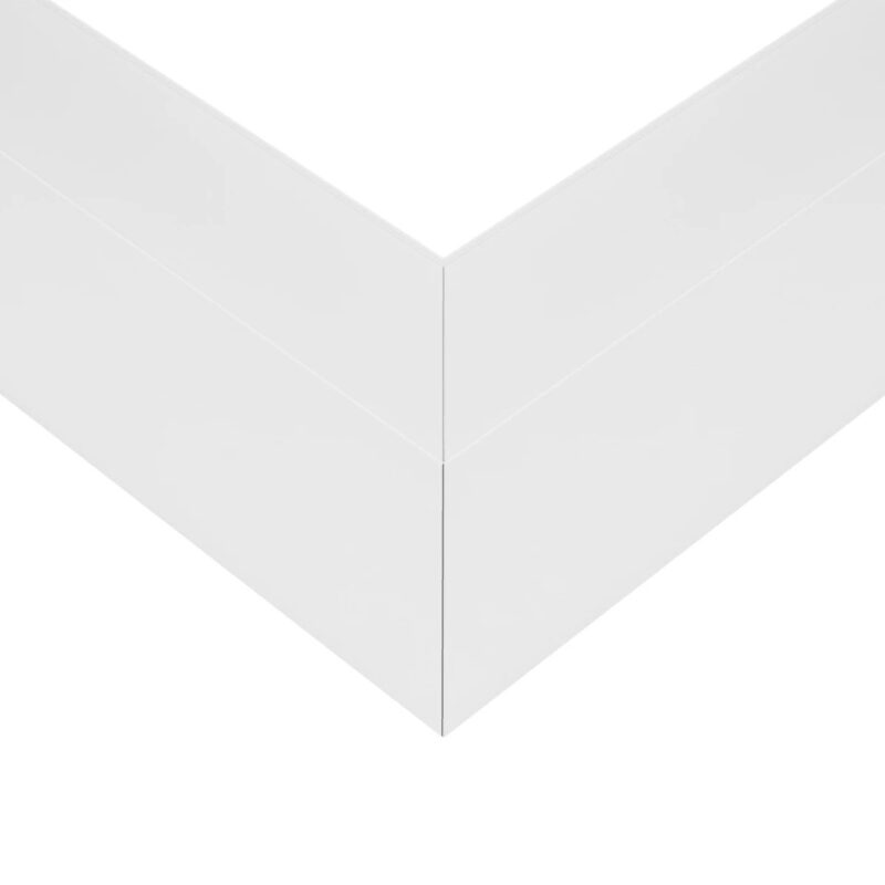 GLOBOSTAR® ALP-CORNER-SIDE90 LUMILINE 61766 Επιφανειακό / Κρεμαστό Προφίλ Αλουμινίου Γωνία με Λευκό Γαλακτερό Πατητό Κάλυμμα για Ταινίες LED IP20 – Λευκό Ματ – Μ30 x Π3.5 x Υ7cm