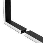 GLOBOSTAR® ALP-CORNER-SIDE90 LUMILINE 61767 Επιφανειακό / Κρεμαστό Προφίλ Αλουμινίου Γωνία με Λευκό Γαλακτερό Πατητό Κάλυμμα για Ταινίες LED IP20 – Μαύρο Ματ – Μ30 x Π3.5 x Υ7cm