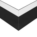 GLOBOSTAR® ALP-CORNER-SIDE90 LUMILINE 61767 Επιφανειακό / Κρεμαστό Προφίλ Αλουμινίου Γωνία με Λευκό Γαλακτερό Πατητό Κάλυμμα για Ταινίες LED IP20 – Μαύρο Ματ – Μ30 x Π3.5 x Υ7cm