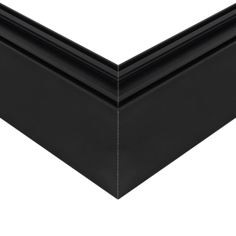 GLOBOSTAR® ALP-CORNER-SIDE90 LUMILINE 61767 Επιφανειακό / Κρεμαστό Προφίλ Αλουμινίου Γωνία με Λευκό Γαλακτερό Πατητό Κάλυμμα για Ταινίες LED IP20 – Μαύρο Ματ – Μ30 x Π3.5 x Υ7cm