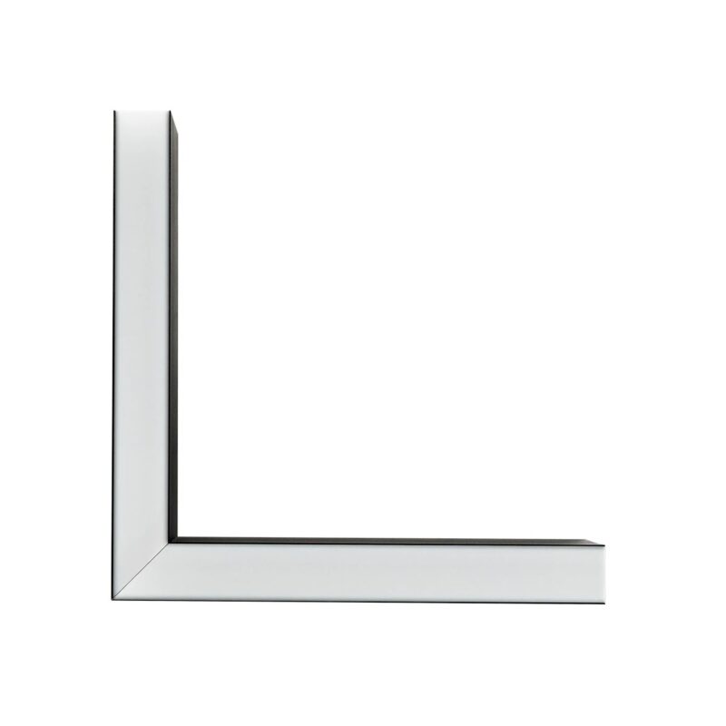 GLOBOSTAR® ALP-CORNER-SIDE90 LUMILINE 61767 Επιφανειακό / Κρεμαστό Προφίλ Αλουμινίου Γωνία με Λευκό Γαλακτερό Πατητό Κάλυμμα για Ταινίες LED IP20 – Μαύρο Ματ – Μ30 x Π3.5 x Υ7cm