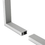 GLOBOSTAR® ALP-CORNER-SIDE90 LUMILINE 61768 Επιφανειακό / Κρεμαστό Προφίλ Αλουμινίου Γωνία με Λευκό Γαλακτερό Πατητό Κάλυμμα για Ταινίες LED IP20 – Γκρι Ανθρακί Ματ – Μ30 x Π3.5 x Υ7cm