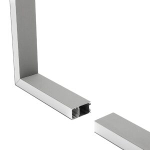 GLOBOSTAR® ALP-CORNER-SIDE90 LUMILINE 61768 Επιφανειακό / Κρεμαστό Προφίλ Αλουμινίου Γωνία με Λευκό Γαλακτερό Πατητό Κάλυμμα για Ταινίες LED IP20 – Γκρι Ανθρακί Ματ – Μ30 x Π3.5 x Υ7cm