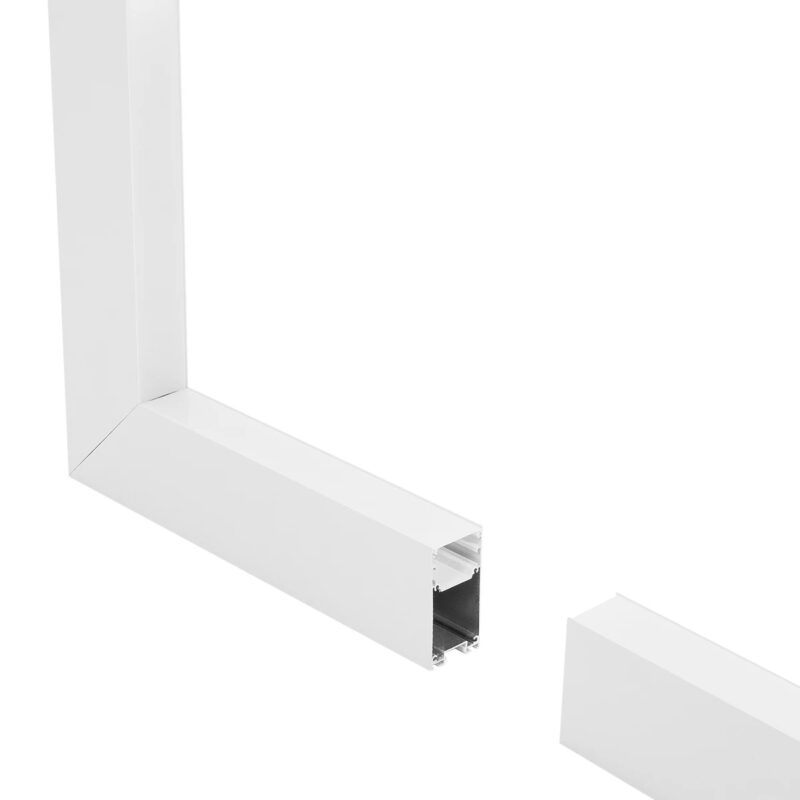 GLOBOSTAR® ALP-CORNER-IN90 LUMILINE 61769 Επιφανειακό / Κρεμαστό Προφίλ Αλουμινίου Γωνία με Λευκό Γαλακτερό Πατητό Κάλυμμα για Ταινίες LED IP20 – Λευκό Ματ – Μ30 x Π3.5 x Υ7cm