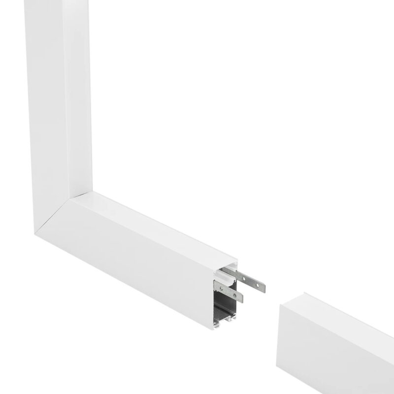 GLOBOSTAR® ALP-CORNER-IN90 LUMILINE 61769 Επιφανειακό / Κρεμαστό Προφίλ Αλουμινίου Γωνία με Λευκό Γαλακτερό Πατητό Κάλυμμα για Ταινίες LED IP20 – Λευκό Ματ – Μ30 x Π3.5 x Υ7cm