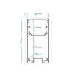 GLOBOSTAR® ALP-CORNER-IN90 LUMILINE 61769 Επιφανειακό / Κρεμαστό Προφίλ Αλουμινίου Γωνία με Λευκό Γαλακτερό Πατητό Κάλυμμα για Ταινίες LED IP20 – Λευκό Ματ – Μ30 x Π3.5 x Υ7cm