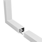 GLOBOSTAR® ALP-CORNER-SIDE90 BRIGHTRAIL 61777 Επιφανειακό / Κρεμαστό Προφίλ Αλουμινίου Γωνία με Λευκό Γαλακτερό Πατητό Κάλυμμα για Ταινίες LED IP20 – Λευκό Ματ – Μ30 x Π5 x Υ7.5cm