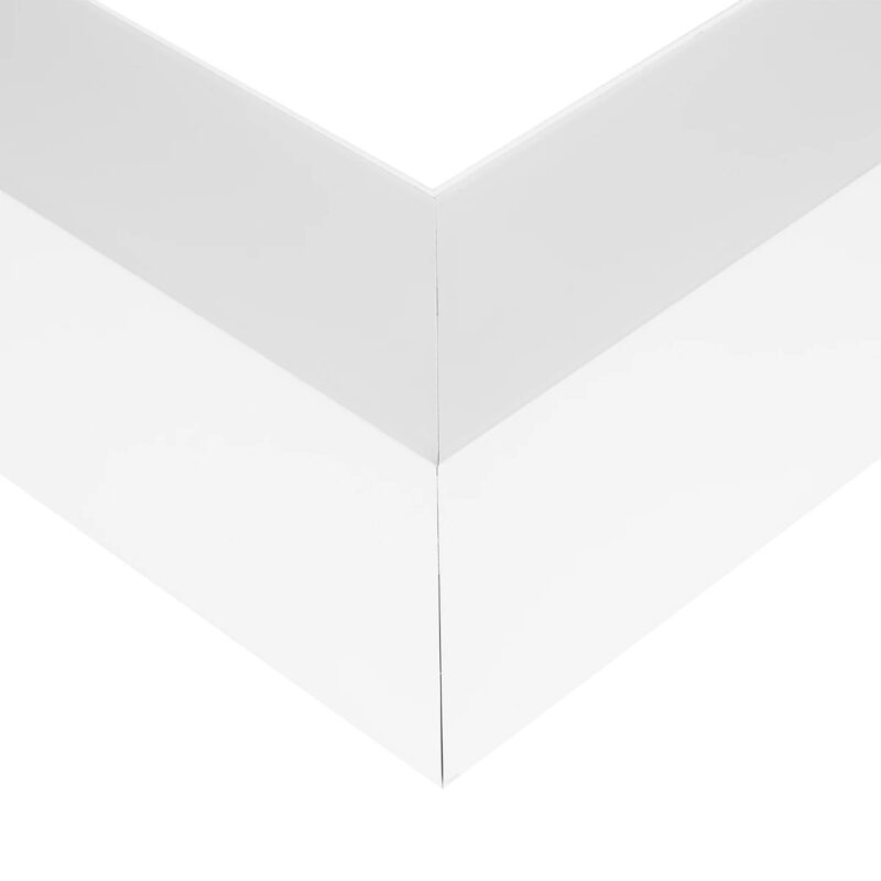 GLOBOSTAR® ALP-CORNER-SIDE90 BRIGHTRAIL 61777 Επιφανειακό / Κρεμαστό Προφίλ Αλουμινίου Γωνία με Λευκό Γαλακτερό Πατητό Κάλυμμα για Ταινίες LED IP20 – Λευκό Ματ – Μ30 x Π5 x Υ7.5cm