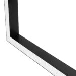 GLOBOSTAR® ALP-CORNER-SIDE90 BRIGHTRAIL 61778 Επιφανειακό / Κρεμαστό Προφίλ Αλουμινίου Γωνία με Λευκό Γαλακτερό Πατητό Κάλυμμα για Ταινίες LED IP20 – Μαύρο Ματ – Μ30 x Π5 x Υ7.5cm