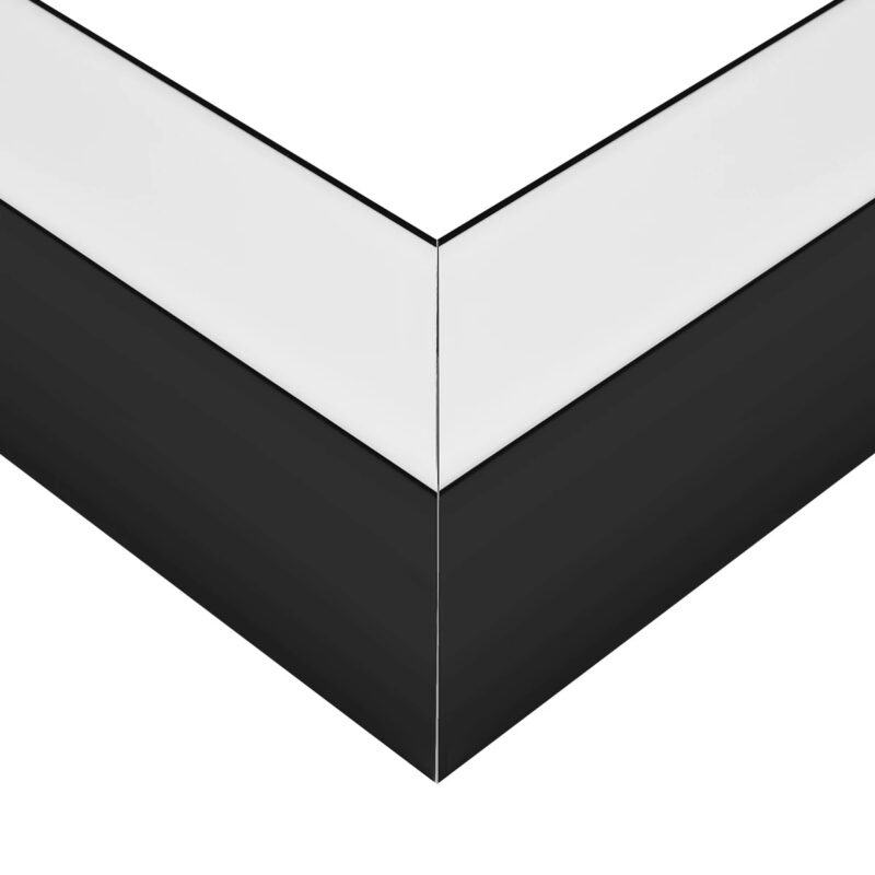 GLOBOSTAR® ALP-CORNER-SIDE90 BRIGHTRAIL 61778 Επιφανειακό / Κρεμαστό Προφίλ Αλουμινίου Γωνία με Λευκό Γαλακτερό Πατητό Κάλυμμα για Ταινίες LED IP20 – Μαύρο Ματ – Μ30 x Π5 x Υ7.5cm