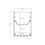 GLOBOSTAR® ALP-CORNER-SIDE90 BRIGHTRAIL 61778 Επιφανειακό / Κρεμαστό Προφίλ Αλουμινίου Γωνία με Λευκό Γαλακτερό Πατητό Κάλυμμα για Ταινίες LED IP20 – Μαύρο Ματ – Μ30 x Π5 x Υ7.5cm