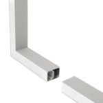 GLOBOSTAR® ALP-CORNER-SIDE90 BRIGHTRAIL 61779 Επιφανειακό / Κρεμαστό Προφίλ Αλουμινίου Γωνία με Λευκό Γαλακτερό Πατητό Κάλυμμα για Ταινίες LED IP20 – Γκρι Ανθρακί Ματ – Μ30 x Π5 x Υ7.5cm