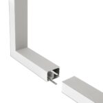 GLOBOSTAR® ALP-CORNER-SIDE90 BRIGHTRAIL 61779 Επιφανειακό / Κρεμαστό Προφίλ Αλουμινίου Γωνία με Λευκό Γαλακτερό Πατητό Κάλυμμα για Ταινίες LED IP20 – Γκρι Ανθρακί Ματ – Μ30 x Π5 x Υ7.5cm