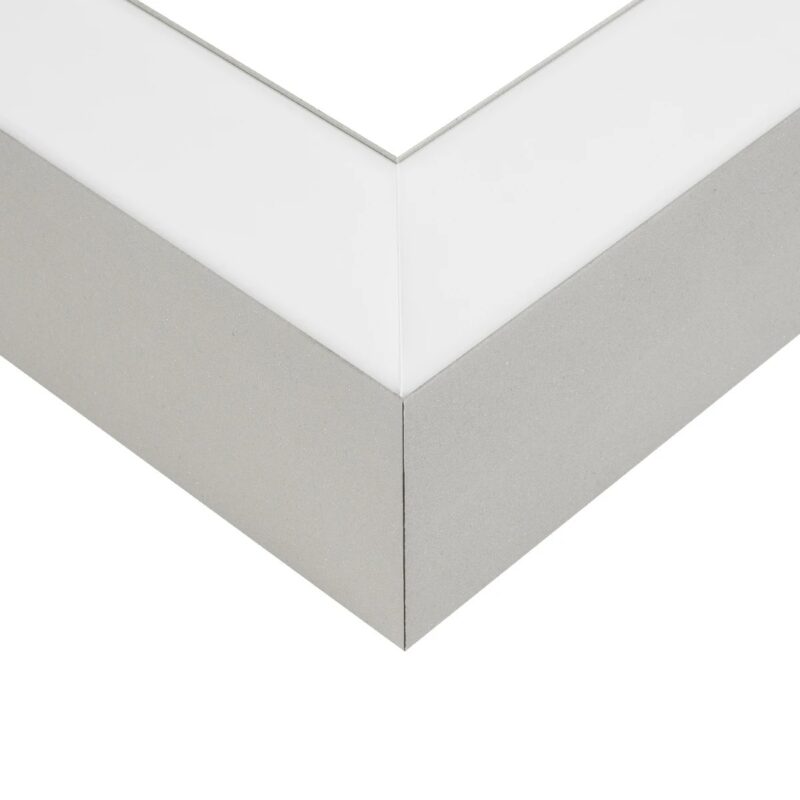 GLOBOSTAR® ALP-CORNER-SIDE90 BRIGHTRAIL 61779 Επιφανειακό / Κρεμαστό Προφίλ Αλουμινίου Γωνία με Λευκό Γαλακτερό Πατητό Κάλυμμα για Ταινίες LED IP20 – Γκρι Ανθρακί Ματ – Μ30 x Π5 x Υ7.5cm