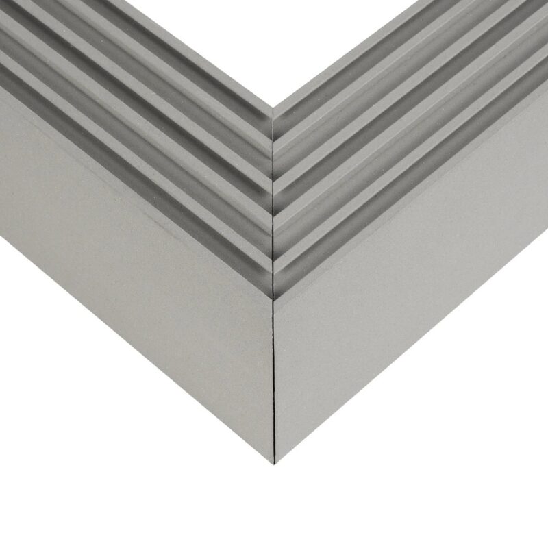 GLOBOSTAR® ALP-CORNER-SIDE90 BRIGHTRAIL 61779 Επιφανειακό / Κρεμαστό Προφίλ Αλουμινίου Γωνία με Λευκό Γαλακτερό Πατητό Κάλυμμα για Ταινίες LED IP20 – Γκρι Ανθρακί Ματ – Μ30 x Π5 x Υ7.5cm