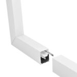 GLOBOSTAR® ALP-CORNER-IN90 BRIGHTRAIL 61780 Επιφανειακό / Κρεμαστό Προφίλ Αλουμινίου Γωνία με Λευκό Γαλακτερό Πατητό Κάλυμμα για Ταινίες LED IP20 – Λευκό Ματ – Μ30 x Π5 x Υ7.5cm