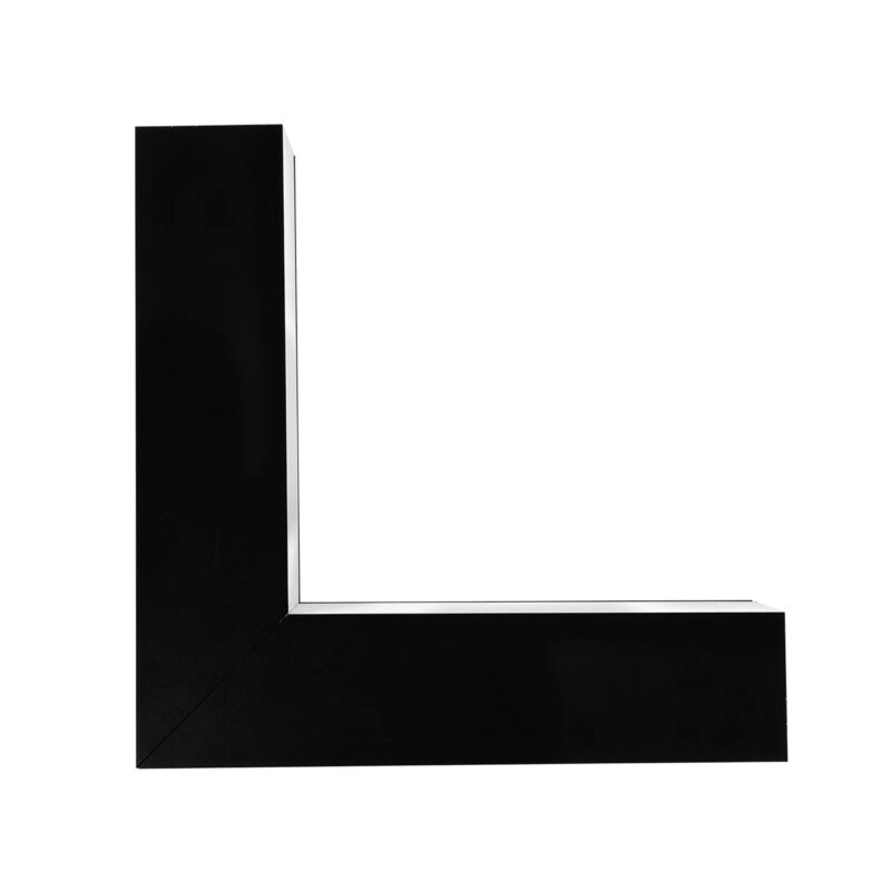 GLOBOSTAR® ALP-CORNER-IN90 BRIGHTRAIL 61781 Επιφανειακό / Κρεμαστό Προφίλ Αλουμινίου Γωνία με Λευκό Γαλακτερό Πατητό Κάλυμμα για Ταινίες LED IP20 – Μαύρο Ματ – Μ30 x Π5 x Υ7.5cm