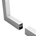 GLOBOSTAR® ALP-CORNER-IN90 BRIGHTRAIL 61782 Επιφανειακό / Κρεμαστό Προφίλ Αλουμινίου Γωνία με Λευκό Γαλακτερό Πατητό Κάλυμμα για Ταινίες LED IP20 – Γκρι Ανθρακί Ματ – Μ30 x Π5 x Υ7.5cm