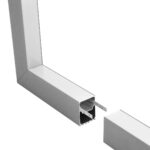 GLOBOSTAR® ALP-CORNER-IN90 BRIGHTRAIL 61782 Επιφανειακό / Κρεμαστό Προφίλ Αλουμινίου Γωνία με Λευκό Γαλακτερό Πατητό Κάλυμμα για Ταινίες LED IP20 – Γκρι Ανθρακί Ματ – Μ30 x Π5 x Υ7.5cm