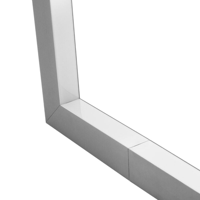 GLOBOSTAR® ALP-CORNER-IN90 BRIGHTRAIL 61782 Επιφανειακό / Κρεμαστό Προφίλ Αλουμινίου Γωνία με Λευκό Γαλακτερό Πατητό Κάλυμμα για Ταινίες LED IP20 – Γκρι Ανθρακί Ματ – Μ30 x Π5 x Υ7.5cm