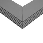 GLOBOSTAR® ALP-CORNER-IN90 BRIGHTRAIL 61782 Επιφανειακό / Κρεμαστό Προφίλ Αλουμινίου Γωνία με Λευκό Γαλακτερό Πατητό Κάλυμμα για Ταινίες LED IP20 – Γκρι Ανθρακί Ματ – Μ30 x Π5 x Υ7.5cm