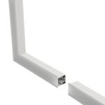 GLOBOSTAR® ALP-CORNER-SIDE90 RECESSA 61788 Χωνευτό Προφίλ Αλουμινίου Γωνία με Λευκό Γαλακτερό Πατητό Κάλυμμα για Ταινίες LED IP20 – Λευκό Ματ – Μ30 x Π3.5 x Υ4cm