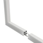 GLOBOSTAR® ALP-CORNER-SIDE90 RECESSA 61788 Χωνευτό Προφίλ Αλουμινίου Γωνία με Λευκό Γαλακτερό Πατητό Κάλυμμα για Ταινίες LED IP20 – Λευκό Ματ – Μ30 x Π3.5 x Υ4cm