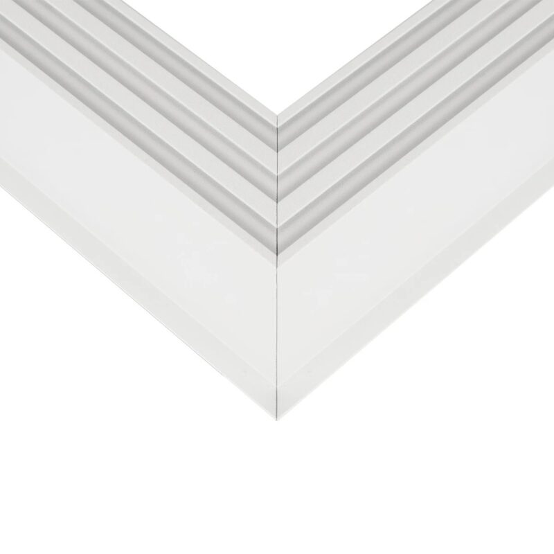 GLOBOSTAR® ALP-CORNER-SIDE90 RECESSA 61788 Χωνευτό Προφίλ Αλουμινίου Γωνία με Λευκό Γαλακτερό Πατητό Κάλυμμα για Ταινίες LED IP20 – Λευκό Ματ – Μ30 x Π3.5 x Υ4cm
