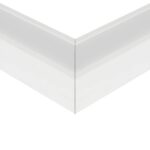 GLOBOSTAR® ALP-CORNER-SIDE90 RECESSA 61788 Χωνευτό Προφίλ Αλουμινίου Γωνία με Λευκό Γαλακτερό Πατητό Κάλυμμα για Ταινίες LED IP20 – Λευκό Ματ – Μ30 x Π3.5 x Υ4cm