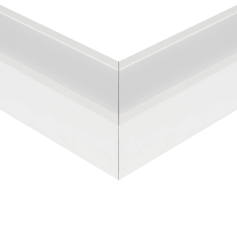 GLOBOSTAR® ALP-CORNER-SIDE90 RECESSA 61788 Χωνευτό Προφίλ Αλουμινίου Γωνία με Λευκό Γαλακτερό Πατητό Κάλυμμα για Ταινίες LED IP20 – Λευκό Ματ – Μ30 x Π3.5 x Υ4cm