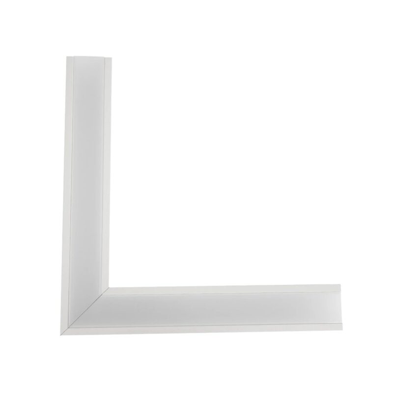 GLOBOSTAR® ALP-CORNER-SIDE90 RECESSA 61788 Χωνευτό Προφίλ Αλουμινίου Γωνία με Λευκό Γαλακτερό Πατητό Κάλυμμα για Ταινίες LED IP20 – Λευκό Ματ – Μ30 x Π3.5 x Υ4cm